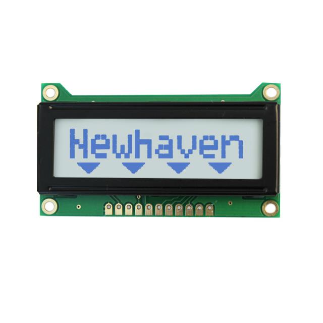 【NHD-0108HZ-FSW-GBW】LCD MOD 8DIG 8X1 TRANSFLECTV WHT