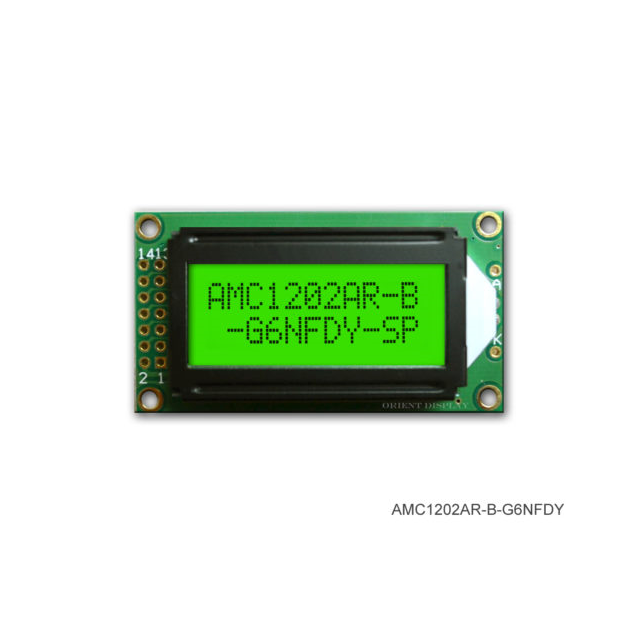 【AMC1202AR-B-G6NFDY】LCD COB CHAR 12X2 Y/G TRANSF