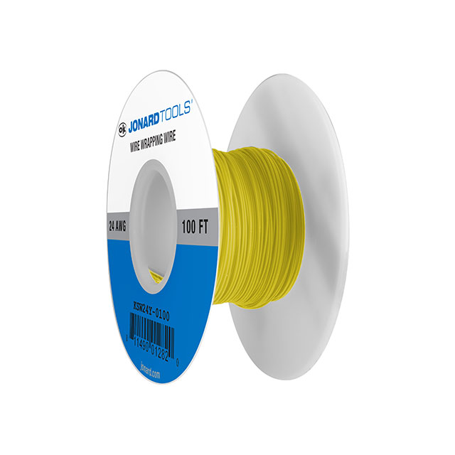 【KSW24Y-0100】WIRE 24AWG YELLOW 100 FT CSW