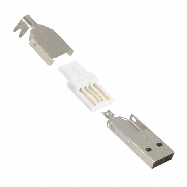 【1001-022-01300】CONN PLUG USB1.1 TYPEA 4POS SLD