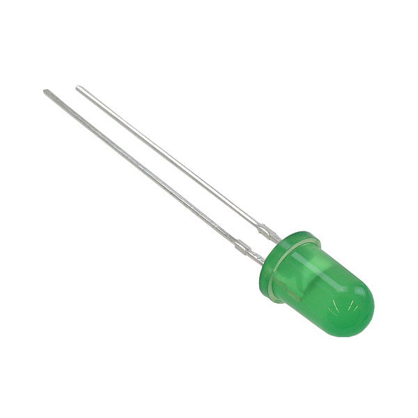 【MT2118-G-A】LED GREEN DIFFUSED 5MM ROUND T/H
