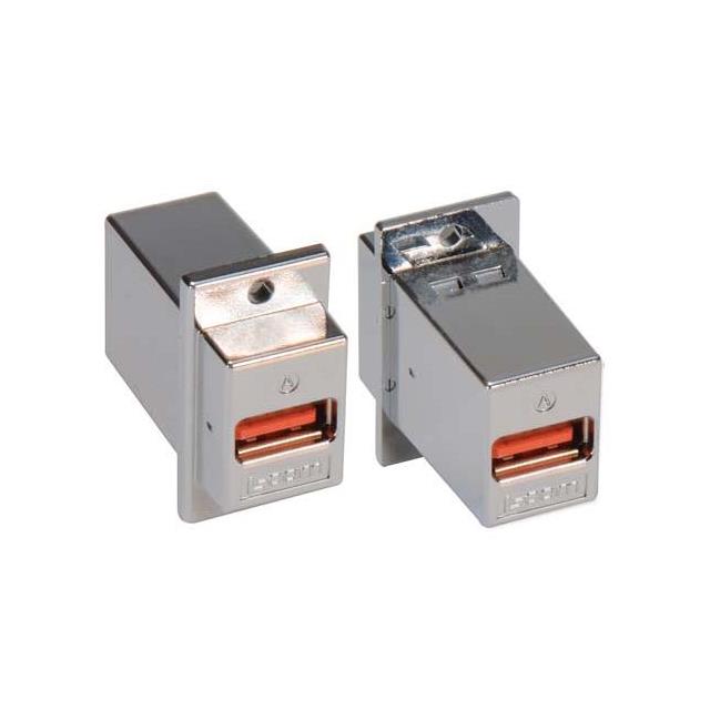 【ECF504-UAAS-HR】USB A-A PNL ADPT SHLD HI-RET