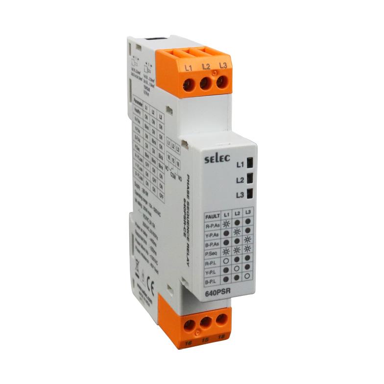 【640PSR-CE】3-3W PHASE FAILURE RELAY WITH PH