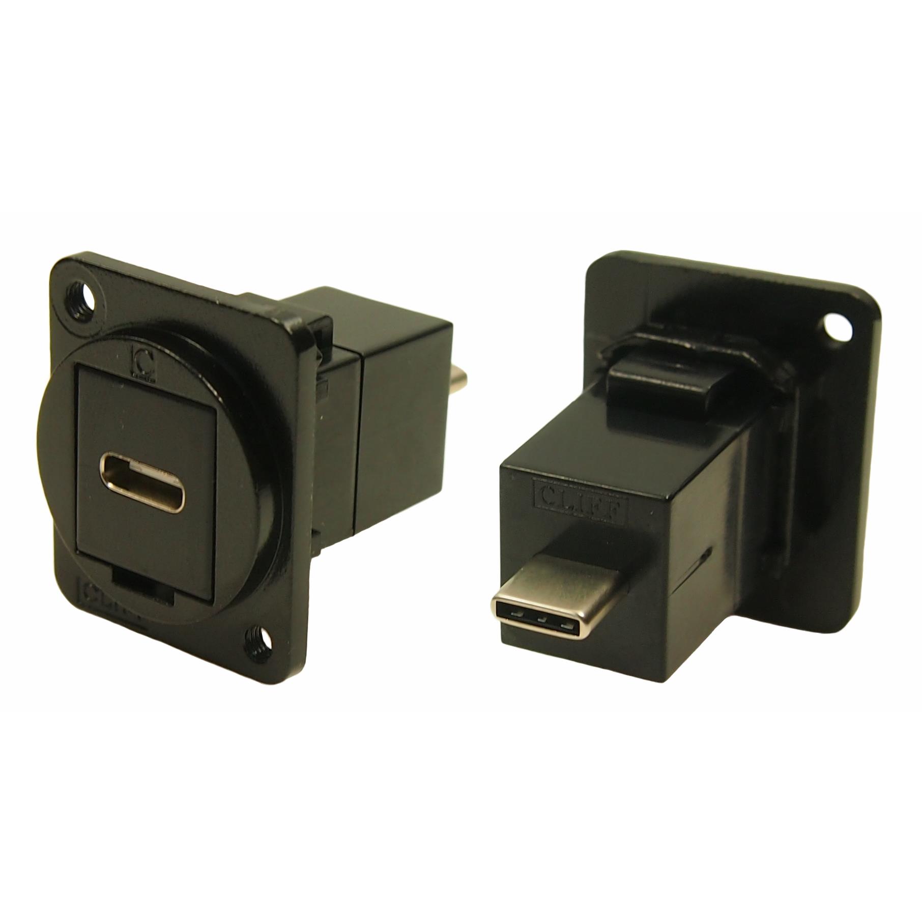 【CP30211M3B】FT BLACK METAL USB-C (F-M) M3