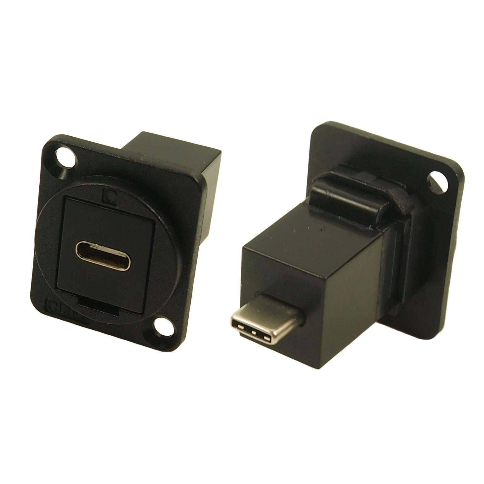 【CP30211MB】FT BLACK METAL USB-C (F-M) CSK