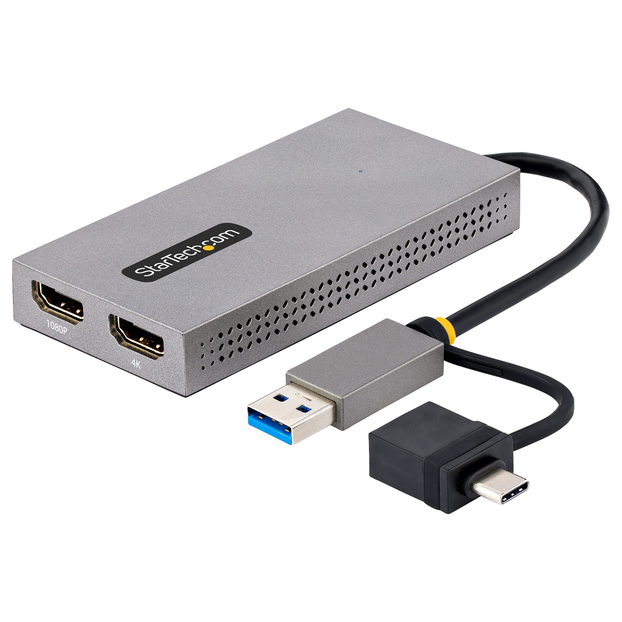 【107B-USB-HDMI】USB TO DUAL HDMI ADAPTER, USB A/