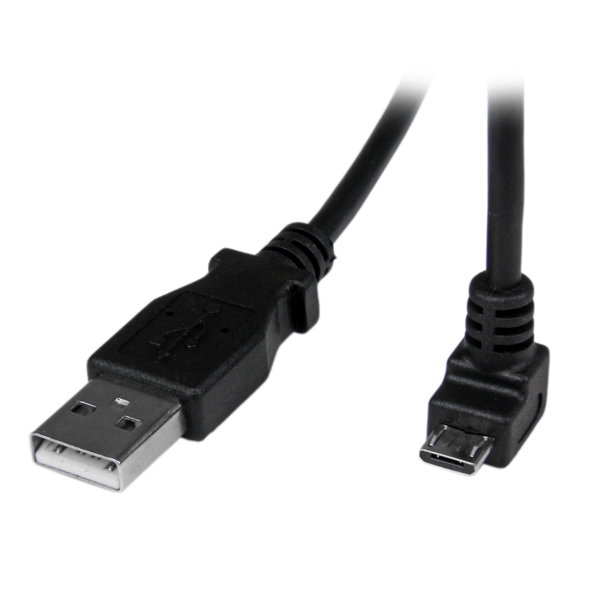 【USBAUB2MD】2M ANGLED MICRO USB CABLE - DOWN