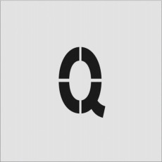 【AST-Q10065】ステンシル Q 文字サイズ100×65mm