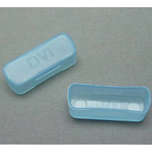 【DVICAPK-BL0-6】コネクター保護キャップ DVIコネクター用 半透明薄水色