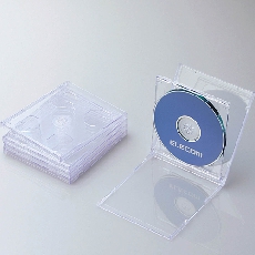 【CCD-JSCNW5CR】CD/DVDプラケース/2枚収納/5パック/クリア