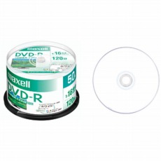 【DRD120PWE.50SP】録画用DVD-R(1〜16倍速対応)インクジェットプリンター対応 50枚パック