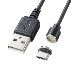 【KU-MGDCA1】Magnet脱着式USB Type-Cケーブル 1m