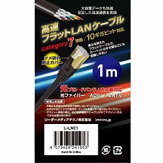 【L-LNC1】高速フラットLANケーブル(カテゴリー7準拠、1m)