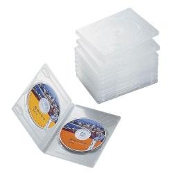 【CCD-DVD06CR】DVDトールケース(2枚収納)[10個入り]クリアー