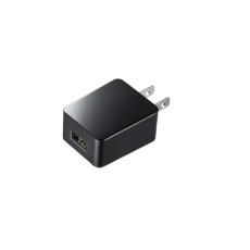 【ACA-IP52BK】USB充電器(2A・高耐久タイプ・ブラック)