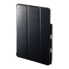 【PDA-IPAD1514BK】iPad Air用Apple Pencil収納ポケット付きケース(ブラック)