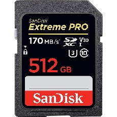 【SDSDXXY-512G-GN4IN】EXTREME PRO SDXCメモリカード(512GB、UHS-I、U3、V30)