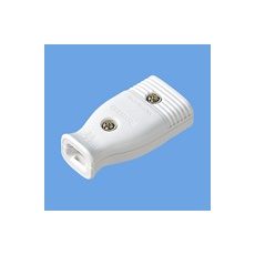 【WH4615】ベター小型コードコネクターボディ(平形コード用)(ホワイト)