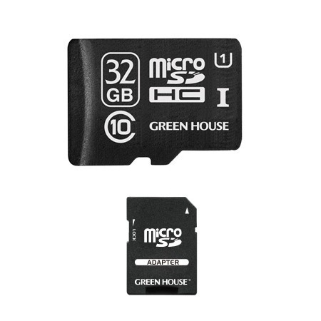 【GH-SDMRHC32GU】microSDHCカード(アダプター付属)32GB UHS-I クラス10