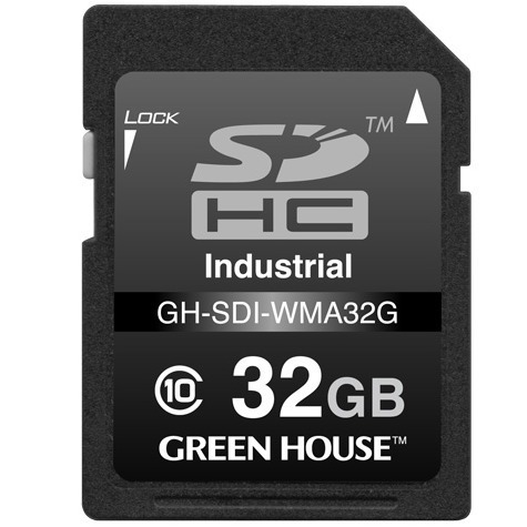 【GH-SDI-WMA8G】インダストリアルSDHCカード MLC 8GB