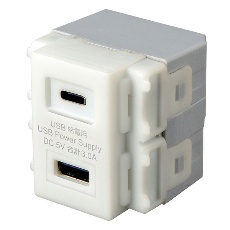 【TAP-KJUSB1C1W】埋込USB給電用コンセント(TYPEC搭載)