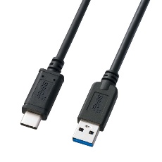 【KU31-CA05】USB3.1 Gen2 Type C-Aケーブル(ブラック・0.5m)