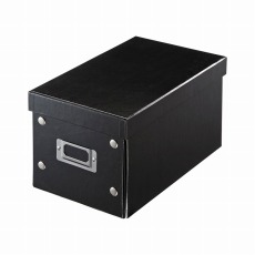 【FCD-MT3BKN】組み立て式CD BOX(ブラック・W165×D275×H150mm)