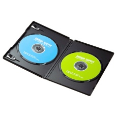 【DVD-TN2-03BKN】DVDトールケース(2枚収納・3枚セット・ブラック)