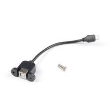 【CAB-15463】Panel Mount USB-B to Micro-B Cable - 6”