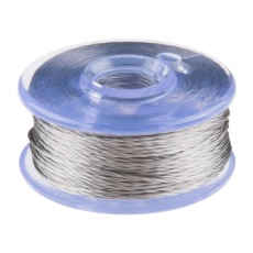 【DEV-13814】Conductive Thread Bobbin - 12m (Smooth、Stainless Steel)