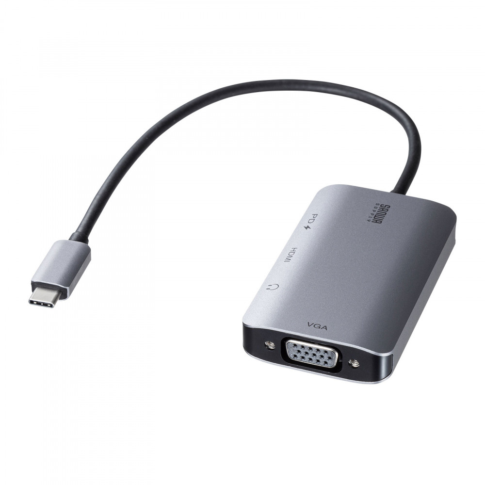【AD-ALCHV02】USB Type C-HDMI/VGA変換アダプター