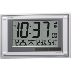 【8RZ189-003】シチズン 電波 壁掛け・置き時計 温湿度計付き 白 188*299*28