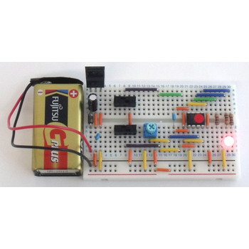 【SBS-205】小型ブレッドボードパーツセット LEDイルミネーションキット(フルカラーグラデーション、点滅、温度計)