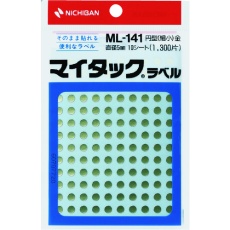 【ML-1419】ニチバン マイタックラベル(カラーラベル)ML-1419金 丸5mm