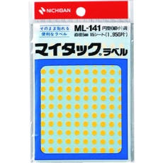 【ML-1412】ニチバン マイタックラベル(カラーラベル)ML-1412黄 丸5mm
