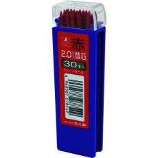 【7854】たくみ ノック式鉛筆 替芯 赤 30本入