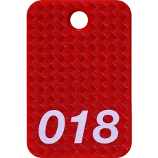 【BF-80-RD】OP 番号札 四角 大 番号入り1～25 赤 (25枚入)
