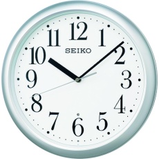 【KX218S】SEIKO スタンダード電波掛時計 KX218S 銀色 直径305mm