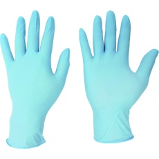 【 VERTE-722-L】ミドリ安全 ニトリル手袋 加硫促進剤不使用 ベルテ722 ブルー 粉無 100枚 L