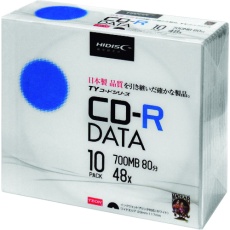 【TYCR80YP10SC】ハイディスク CD-R 10枚スリムケース入り
