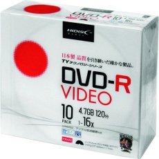 【TYDR12JCP10SC】ハイディスク DVD-Rビデオ用 10枚パック