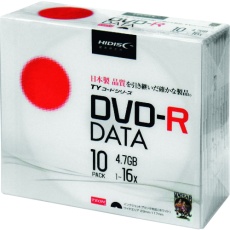 【TYDR47JNP10SC】ハイディスク 記録メディアDVD-Rデータ用 10枚