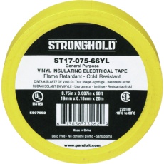【ST17-075-66YL】ストロングホールド StrongHoldビニールテープ 一般用途用 黄 幅19.1mm 長さ20m ST17-075-66YL