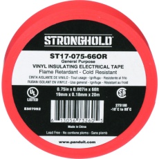 【ST17-075-66OR】ストロングホールド StrongHoldビニールテープ 一般用途用 オレンジ 幅19.1mm 長さ20m ST17-075-66OR