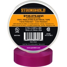【ST35-075-66VI】ストロングホールド StrongHoldビニールテープ 耐熱・耐寒・難燃 プロ仕様グレード 紫 幅19.1mm 長さ20m ST35-075-66VI