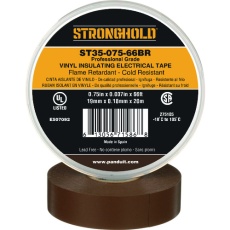【ST35-075-66BR】ストロングホールド StrongHoldビニールテープ 耐熱・耐寒・難燃 プロ仕様グレード 茶 幅19.1mm 長さ20m ST35-075-66BR