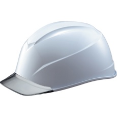 【123-JZV-V2-W3-J】タニザワ エアライトS搭載ヘルメット(透明バイザータイプ・溝付) 透明バイザー:グレー/帽体色:白
