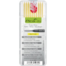 【4032】ピカマーカー 建築用シャープペンシル用替芯 10本入り 黄
