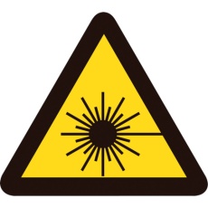 【201008】緑十字 PL警告ステッカー レーザー光線 PL-8(大) 100mm三角 10枚組