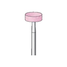 【42020】ナカニシ 軸付砥石 (10本入) 粒度#80 ピンク 円筒 外径9.8mm